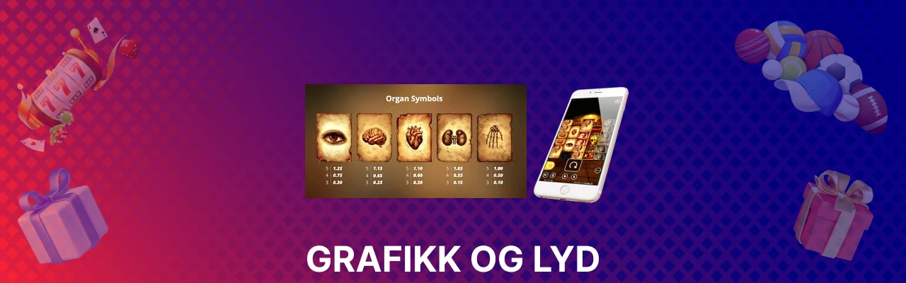Grafikk og lyd hos spilleautomaten mental