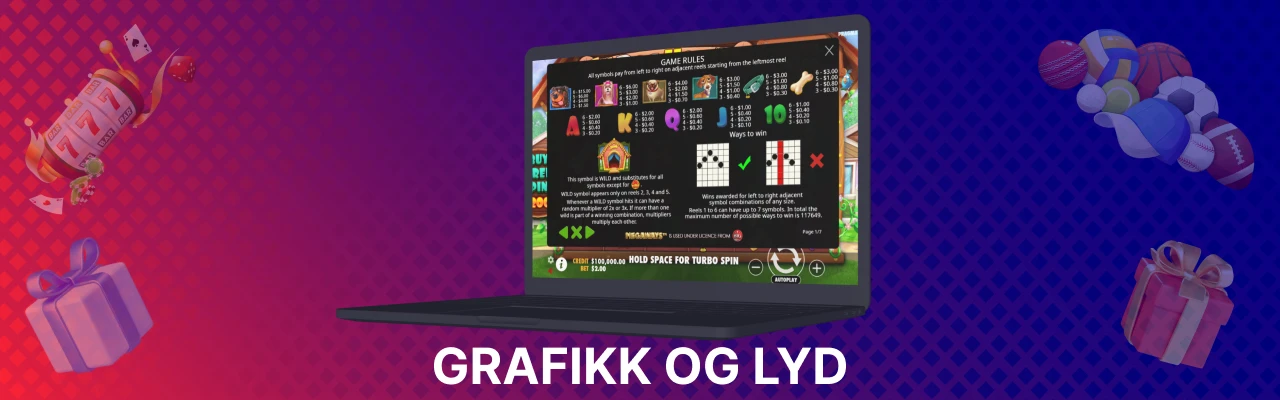 Grafikk og lyd hos the dog house megaways