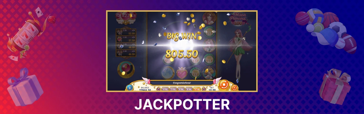 Jackpotter i moon princess 100