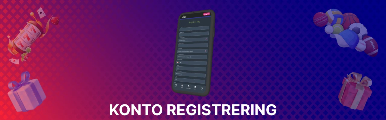 Miki konto registrering